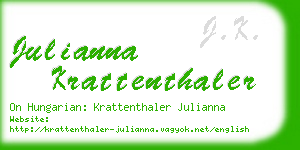 julianna krattenthaler business card